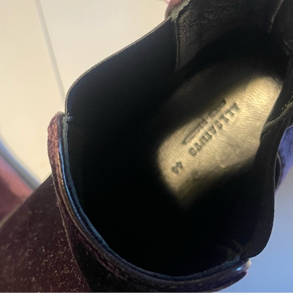 All Saints velvet chelsea boots mens size 44 US 11 pre-owned condition with flaw main image 8